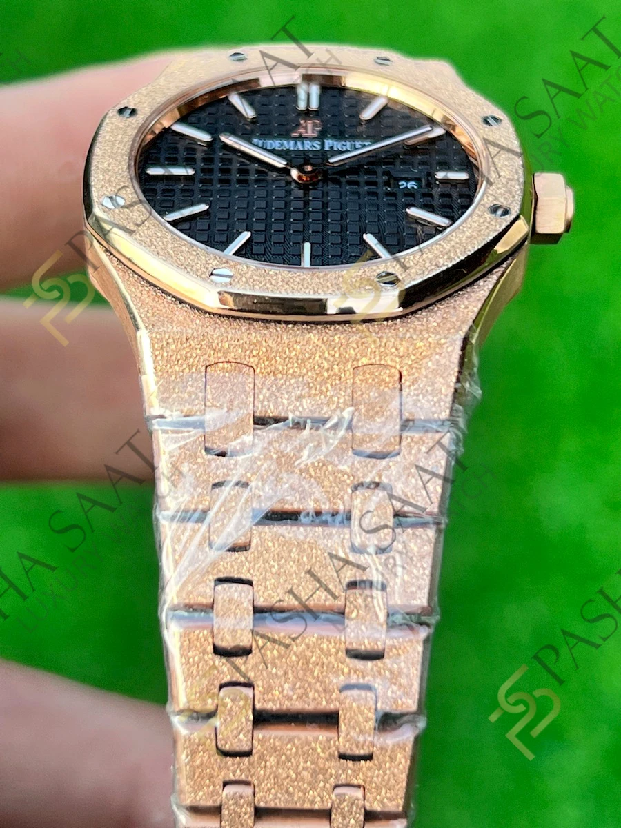 Audemars Piguet Royal Oak Lady Frosted Rose Gold Siyah Kadran Quartz Eta Saat Audemars Piguet Royal Oak Lady Frosted Rose Gold Siyah Kadran Quartz Eta Saat - Görsel 3