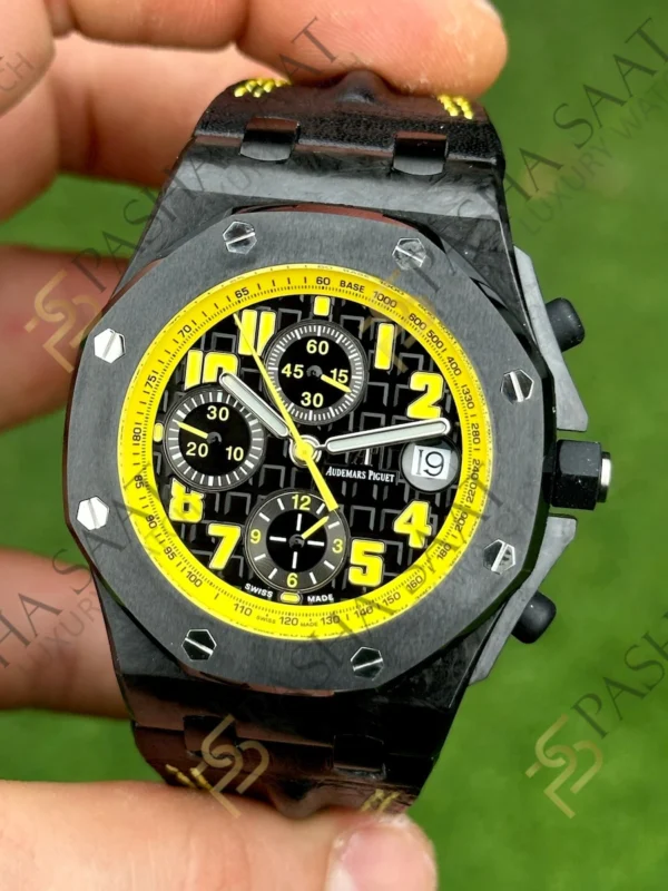 Audemars Piguet Royal Oak Offshore Bumble Bee Karbon Superclone Saat 26176 1