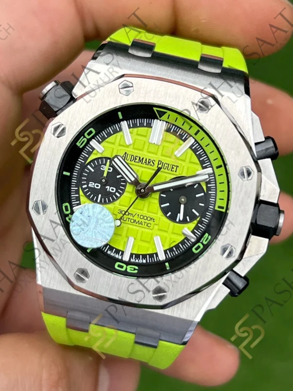Audemars Piguet Royal Oak Offshore Chrono Diver 26703ST Neon Yeşil Kadran Superclone Saat