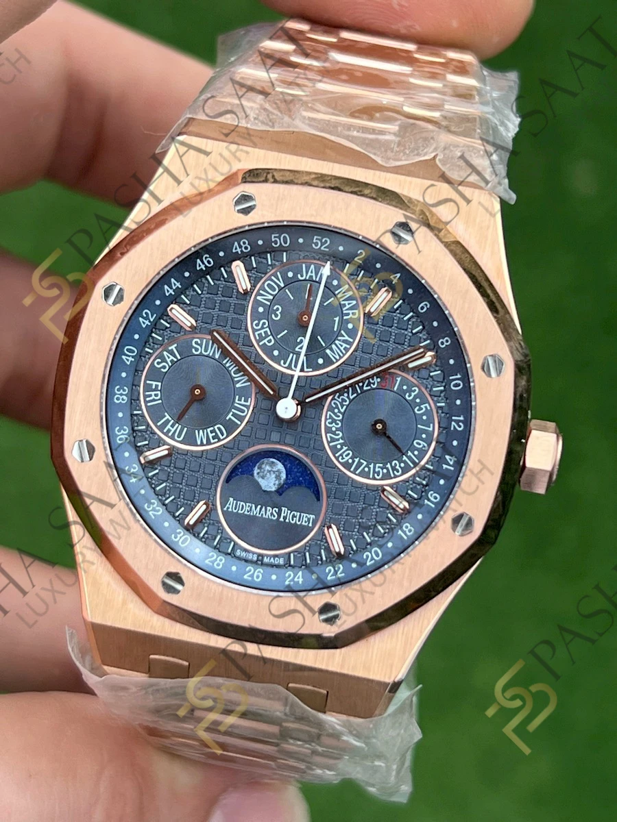 Audemars Piguet Royal Oak Perpetual Calendar Mavi Kadran 26574OR ETA Saat