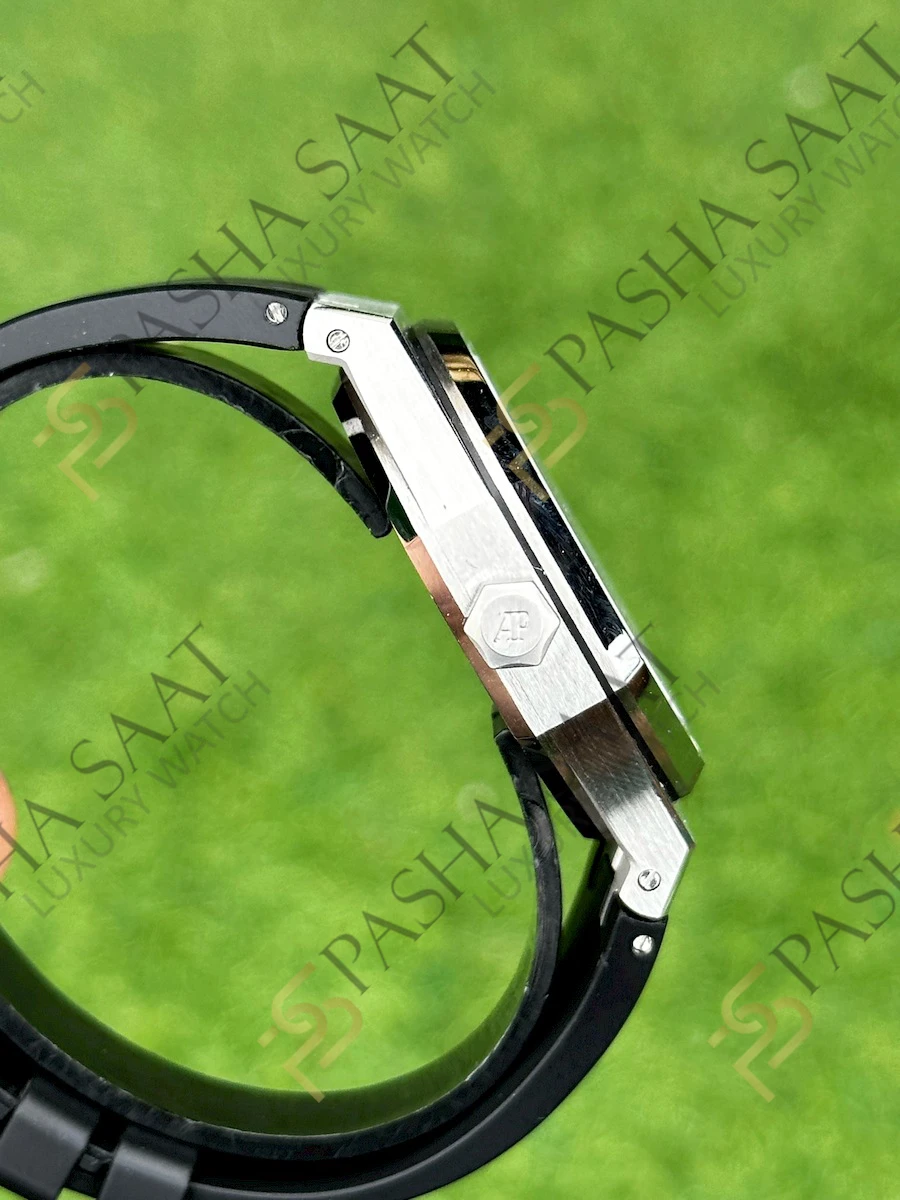 Audemars Piguet Royal Oak Tourbillon Mor Kadran Kauçuk Kordon Superclone Saat 26522ST - Görsel 4