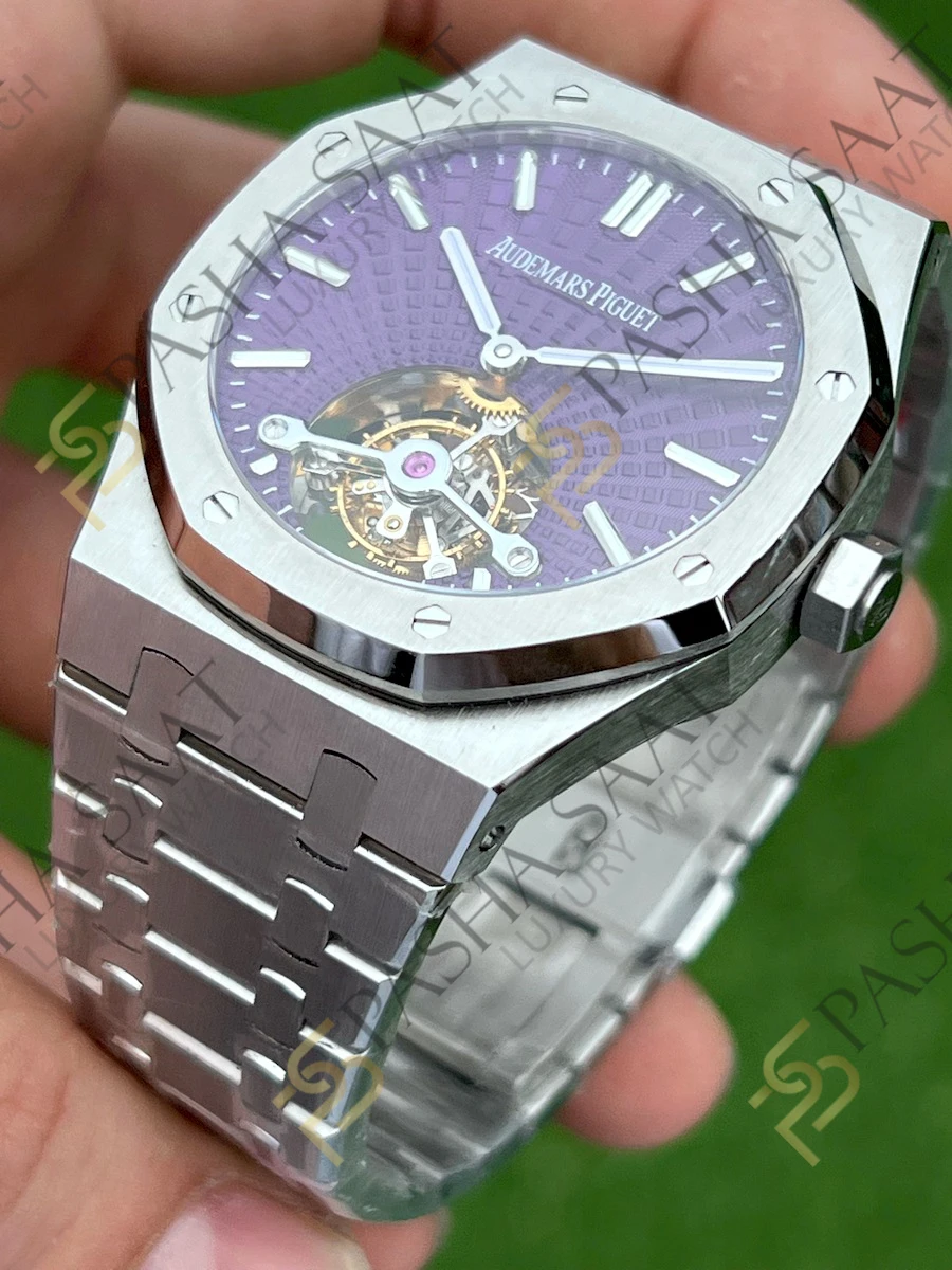 Audemars Piguet Royal Oak Tourbillon Mor Kadran Superclone Saat 26522ST - Görsel 2