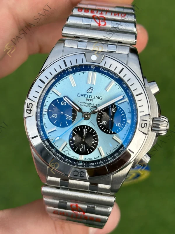 Breitling Chronomat B01 42mm Buz Mavi Kadran Siyah Gösterge Superclone Eta Saat