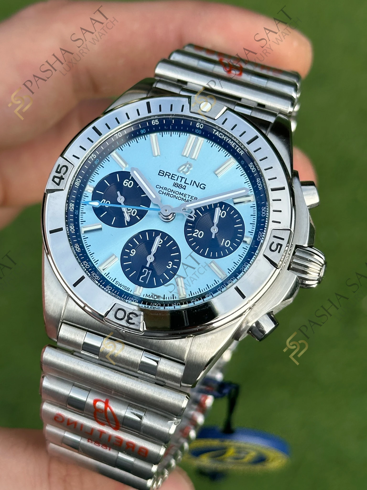 Breitling Chronomat B01 42mm Buz Mavi Kadran Siyah Gösterge Superclone Eta Saat - Görsel 2