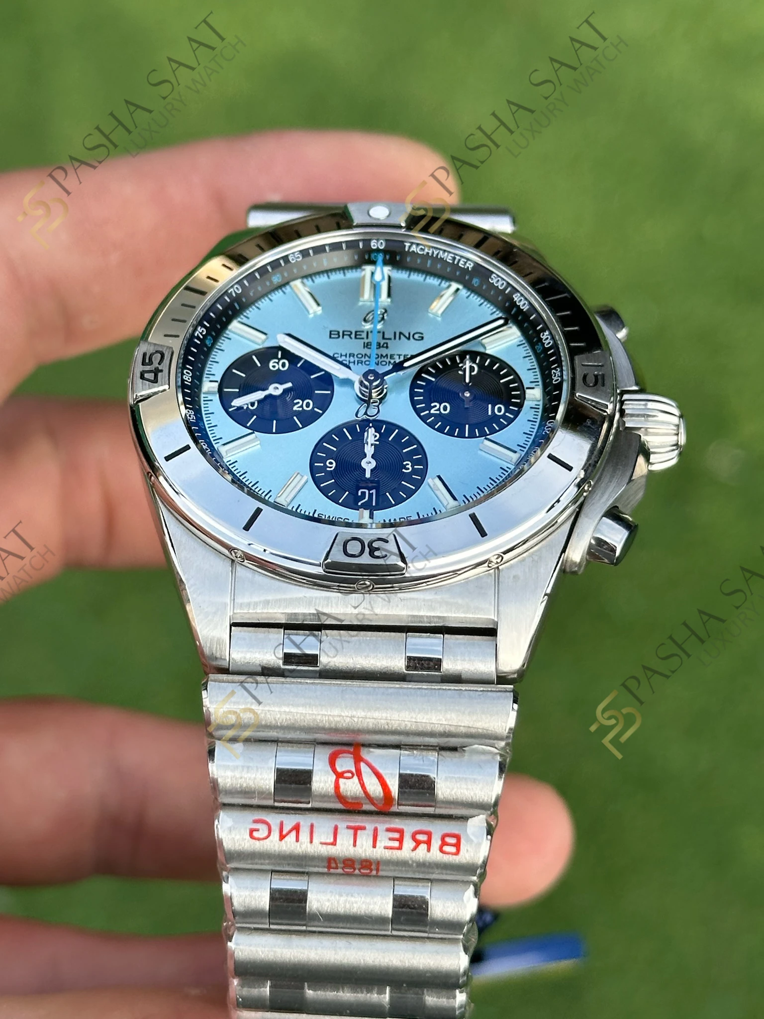 Breitling Chronomat B01 42mm Buz Mavi Kadran Siyah Gösterge Superclone Eta Saat - Görsel 3