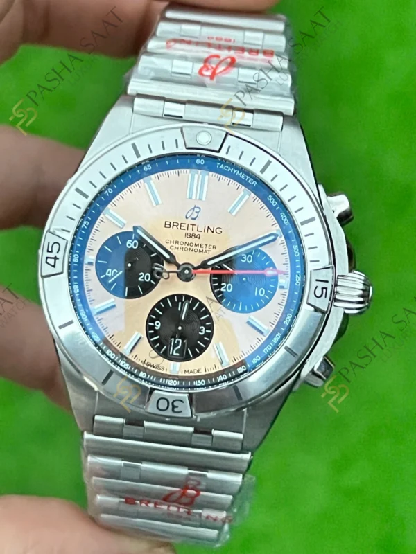 Breitling Chronomat B01 42mm Rose Kadran Siyah Gösterge Superclone Eta Saat
