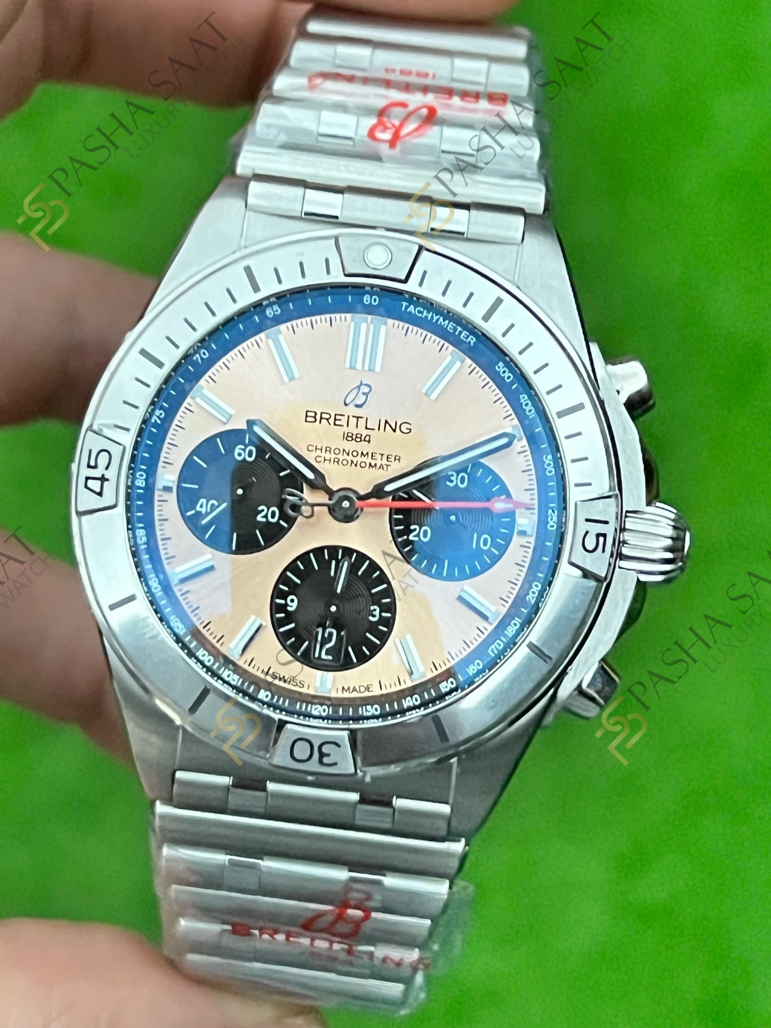 Breitling Chronomat B01 42mm Rose Kadran Siyah Gösterge Superclone Eta Saat