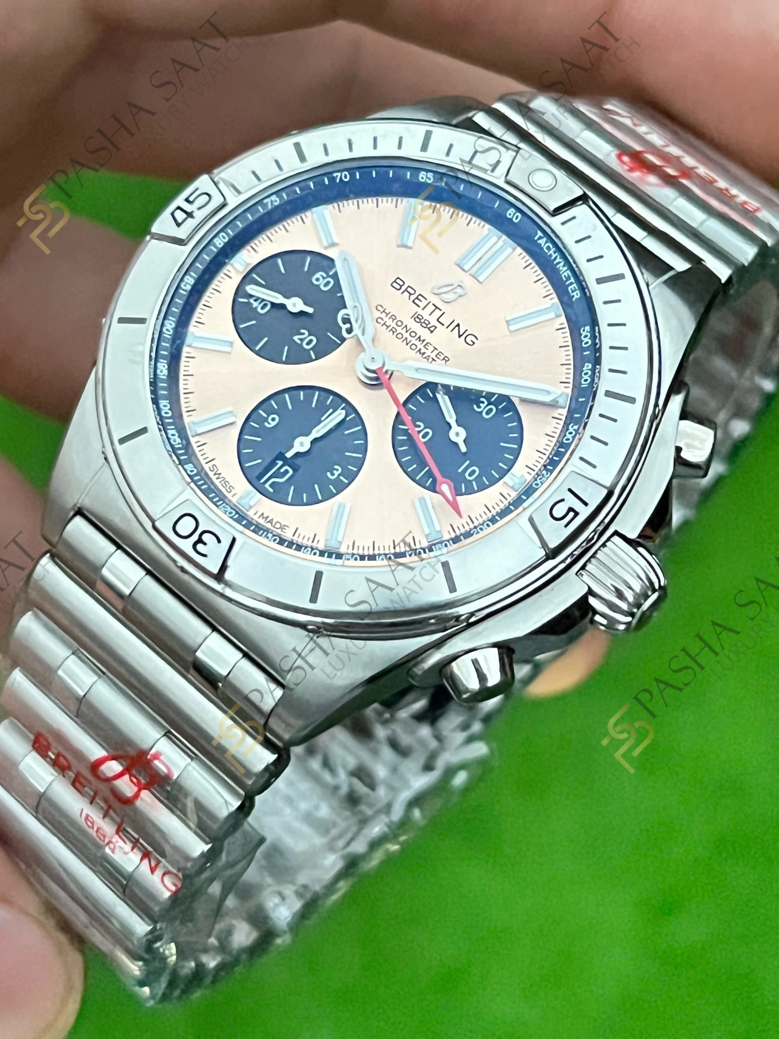 Breitling Chronomat B01 42mm Rose Kadran Siyah Gösterge Superclone Eta Saat - Görsel 2