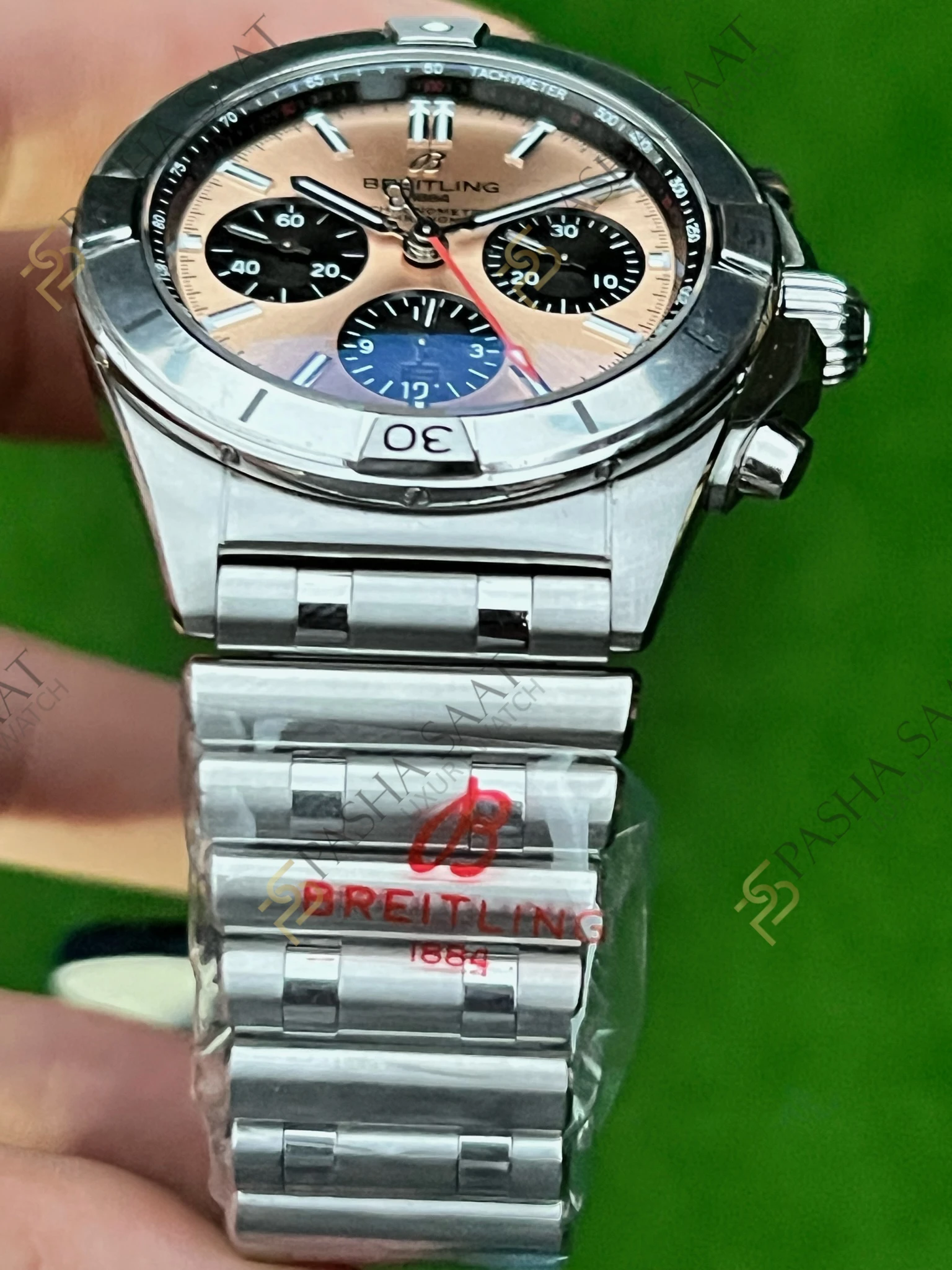 Breitling Chronomat B01 42mm Rose Kadran Siyah Gösterge Superclone Eta Saat - Görsel 3