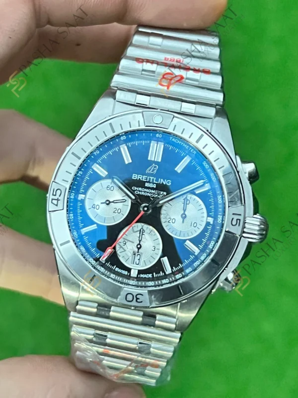 Breitling Chronomat B01 42mm Siyah Kadran Beyaz Gösterge Superclone Saat