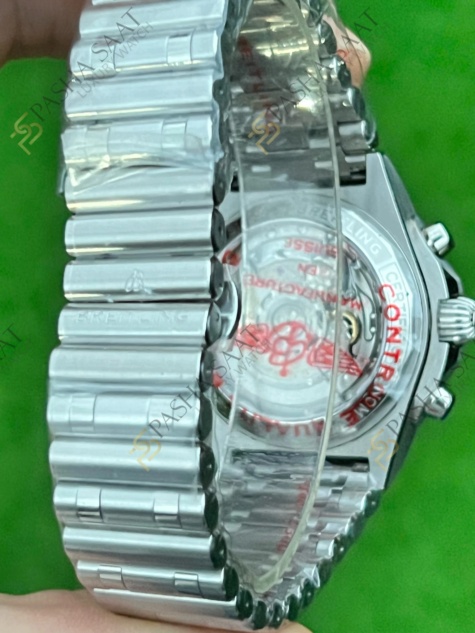 Breitling Chronomat B01 42mm Siyah Kadran Beyaz Gösterge Superclone Saat - Görsel 4