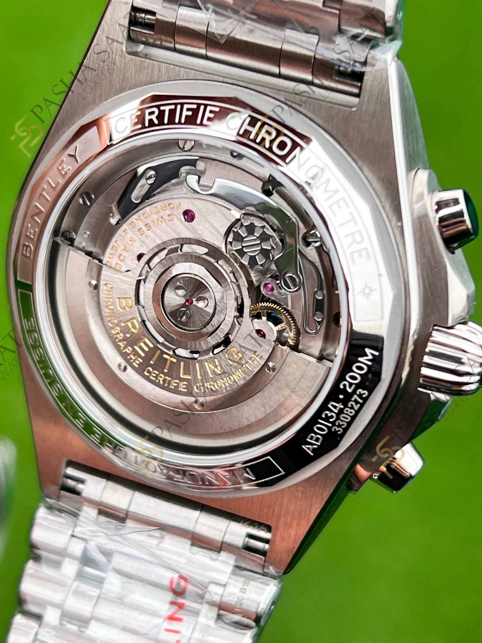 Breitling Chronomat B01 42mm Yeşil Kadran Siyah Gösterge Superclone Eta Saat - Görsel 6