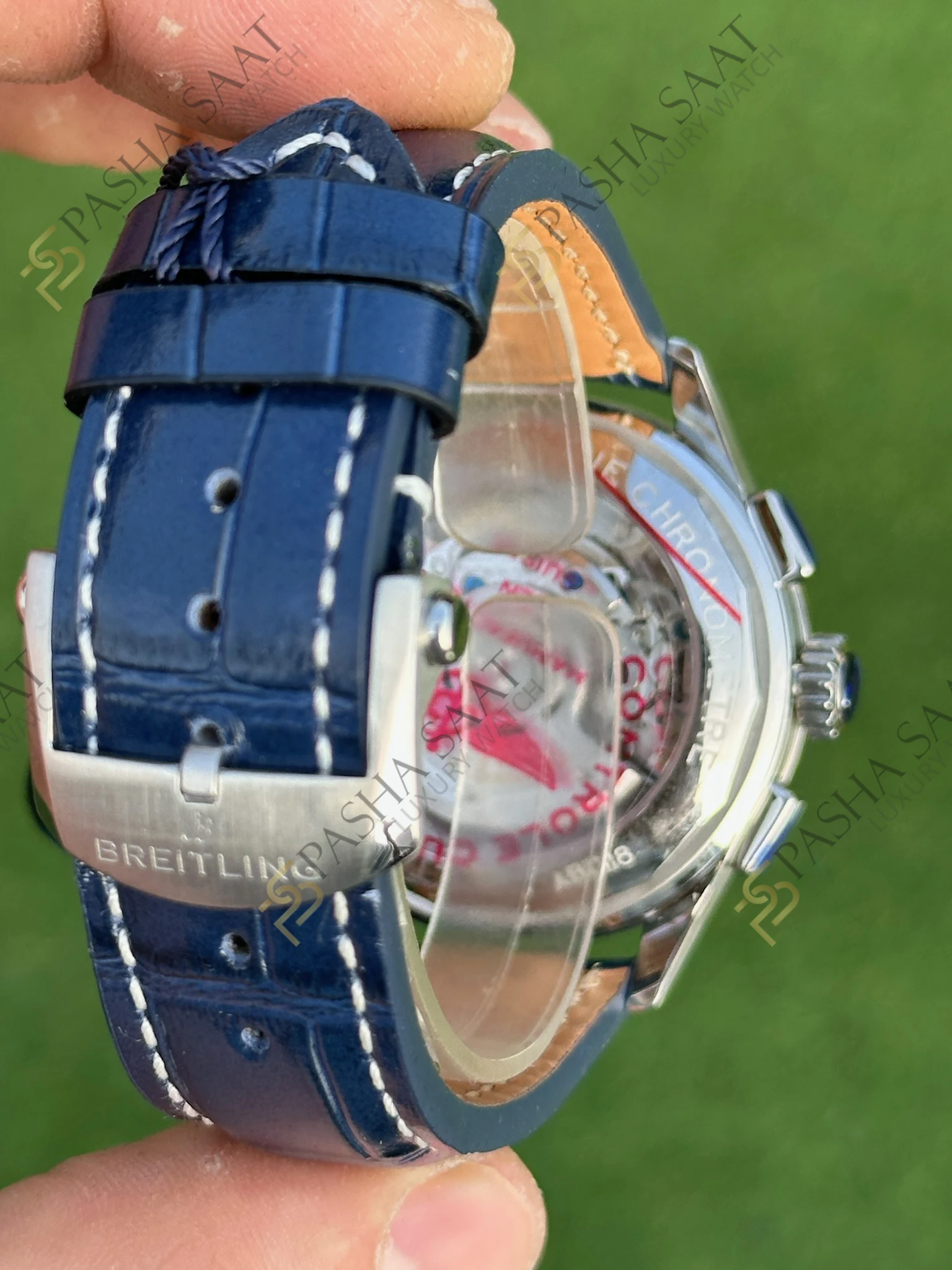 Breitling Premier B01 Beyaz Mavi Kadran Chronograph 42 Eta Saat Breitling Premier B01 Beyaz Mavi Kadran Chronograph 42 Eta Saat - Görsel 5