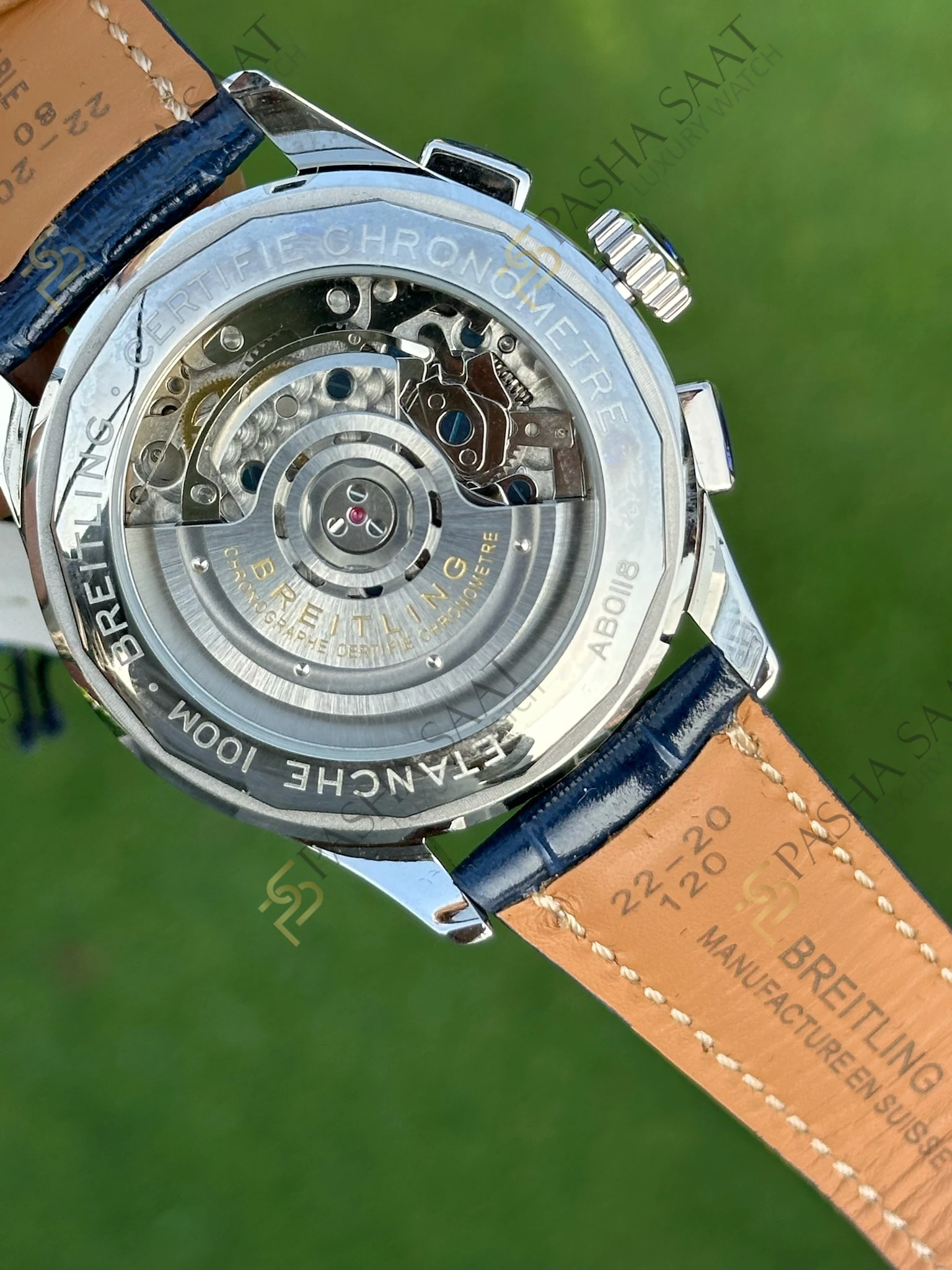 Breitling Premier B01 Beyaz Mavi Kadran Chronograph 42 Eta Saat Breitling Premier B01 Beyaz Mavi Kadran Chronograph 42 Eta Saat - Görsel 6