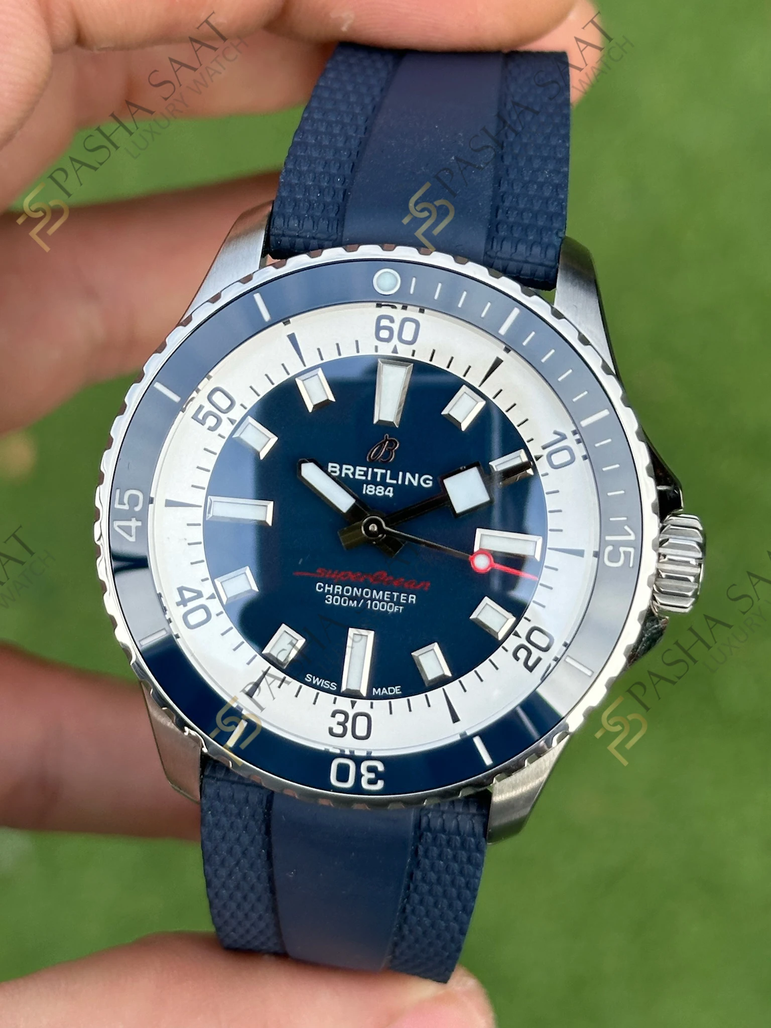 Breitling Superocean 44mm Mavi Kadran A17376 Superclone Saat Breitling Superocean 44mm Mavi Kadran A17376 Superclone Saat