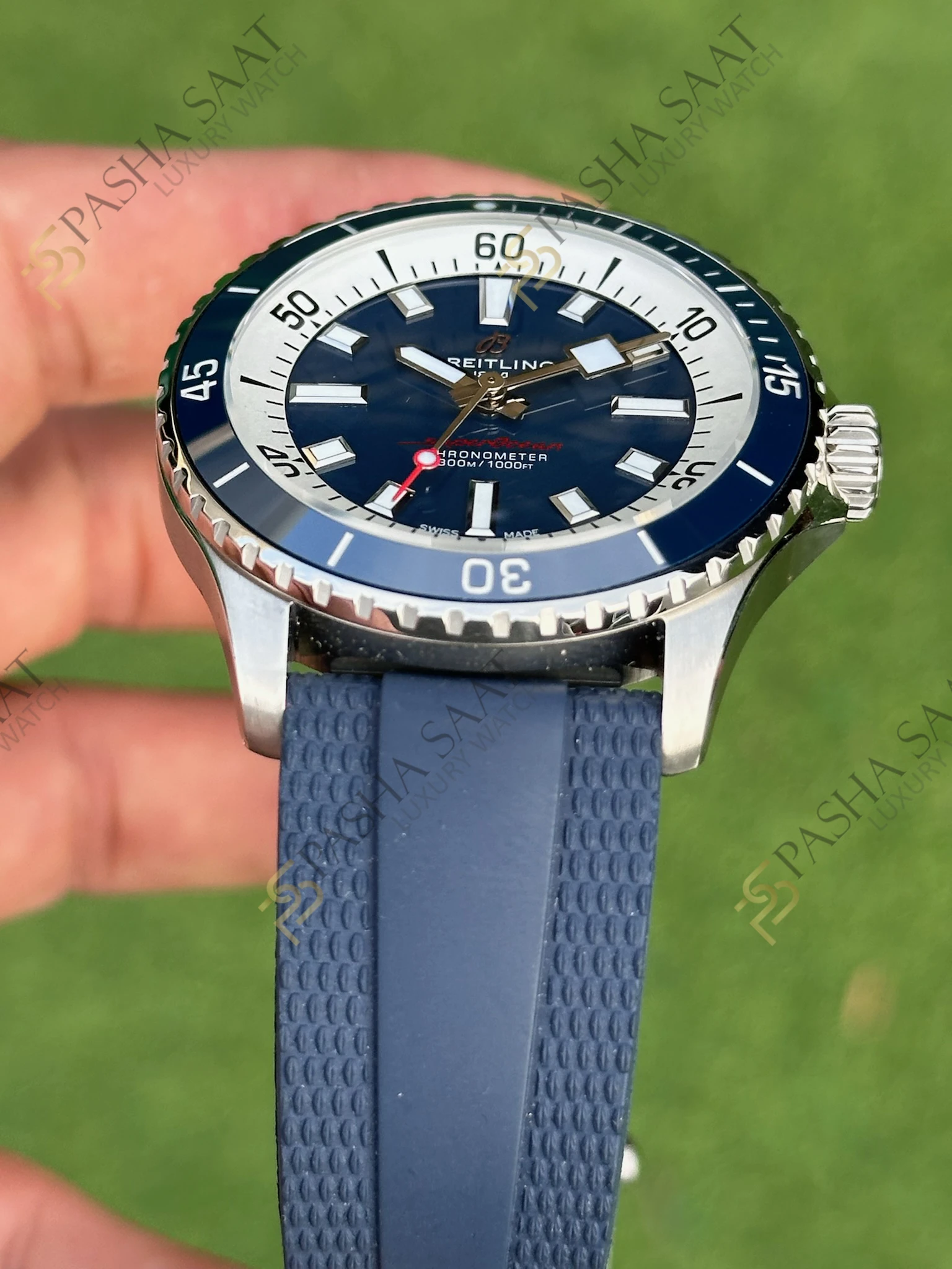 Breitling Superocean 44mm Mavi Kadran A17376 Superclone Saat Breitling Superocean 44mm Mavi Kadran A17376 Superclone Saat - Görsel 3