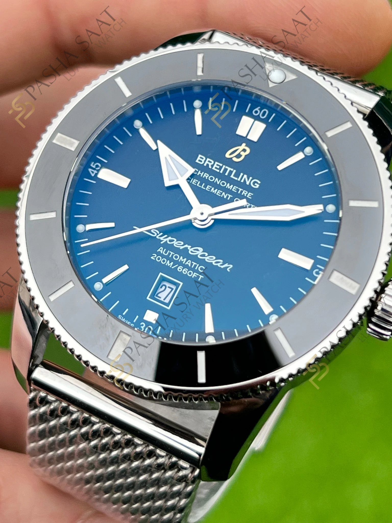 Breitling Superocean Heritage II 42MM Siyah Kadran Çelik Kordon Superklon Saat Breitling Superocean Heritage II 42MM Siyah Kadran Çelik Kordon Superklon Saat - Görsel 2