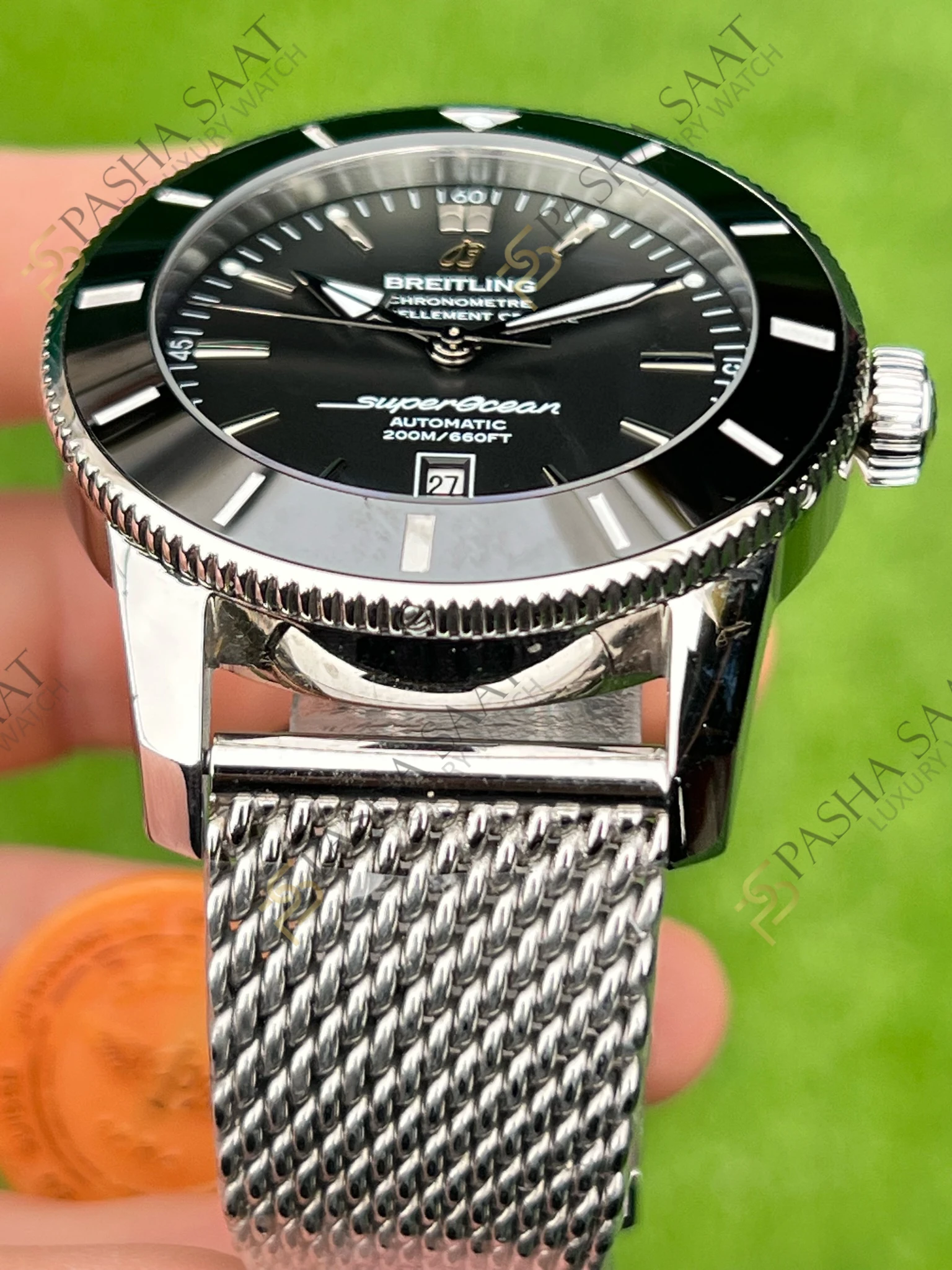 Breitling Superocean Heritage II 42MM Siyah Kadran Çelik Kordon Superklon Saat Breitling Superocean Heritage II 42MM Siyah Kadran Çelik Kordon Superklon Saat - Görsel 3