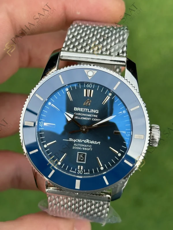 Breitling Superocean Heritage II Chronometer 44 mm Mavi Kadran Super Clone Saat