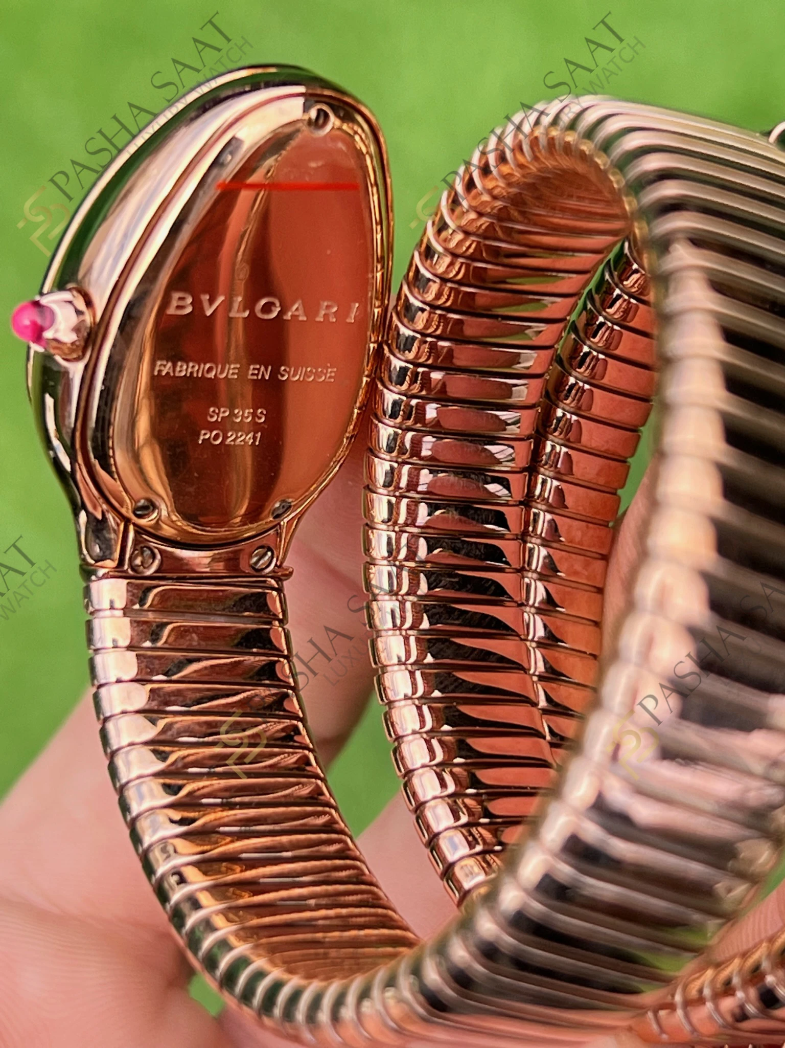 Bvlgari Serpenti Beyaz Kadran Rose Altın Rengi Superclone Kadın Saati - Görsel 4