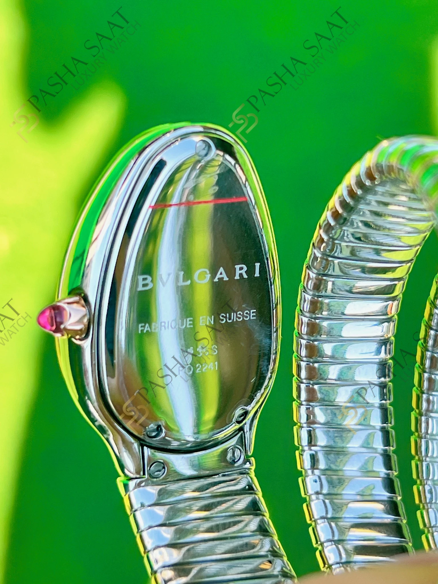 Bvlgari Serpenti Siyah Kadran Two Tone Taşlı Eta Kadın Saati - Görsel 7