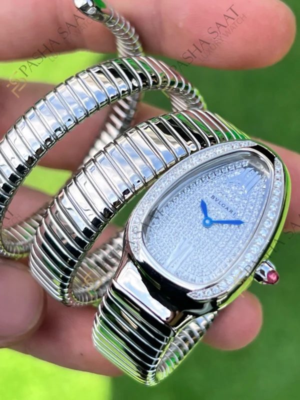 Bvlgari Serpenti Ta l Kadran Ta l Bezel elik Superclone Kad n Saati 2