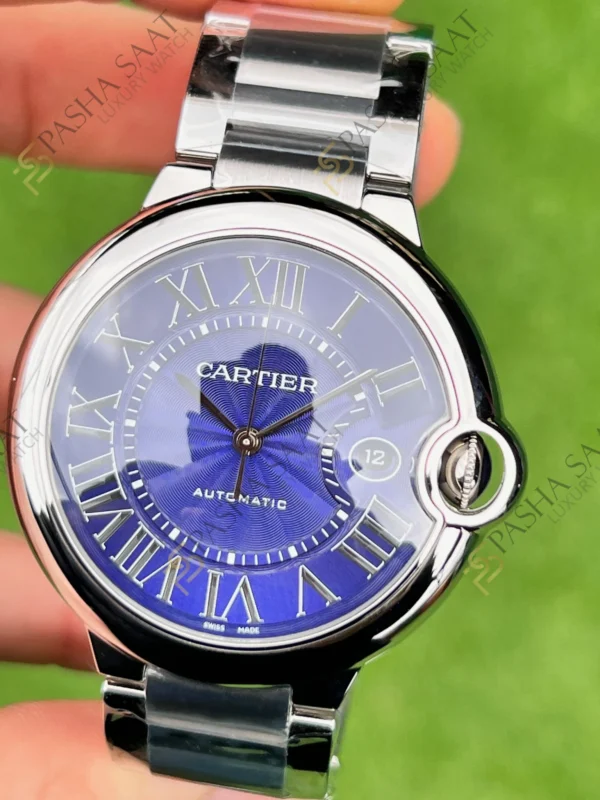 Eta Saat - Pasha Saat Cartier Ballon Bleu Mavi Kadran Superclone Erkek Saati