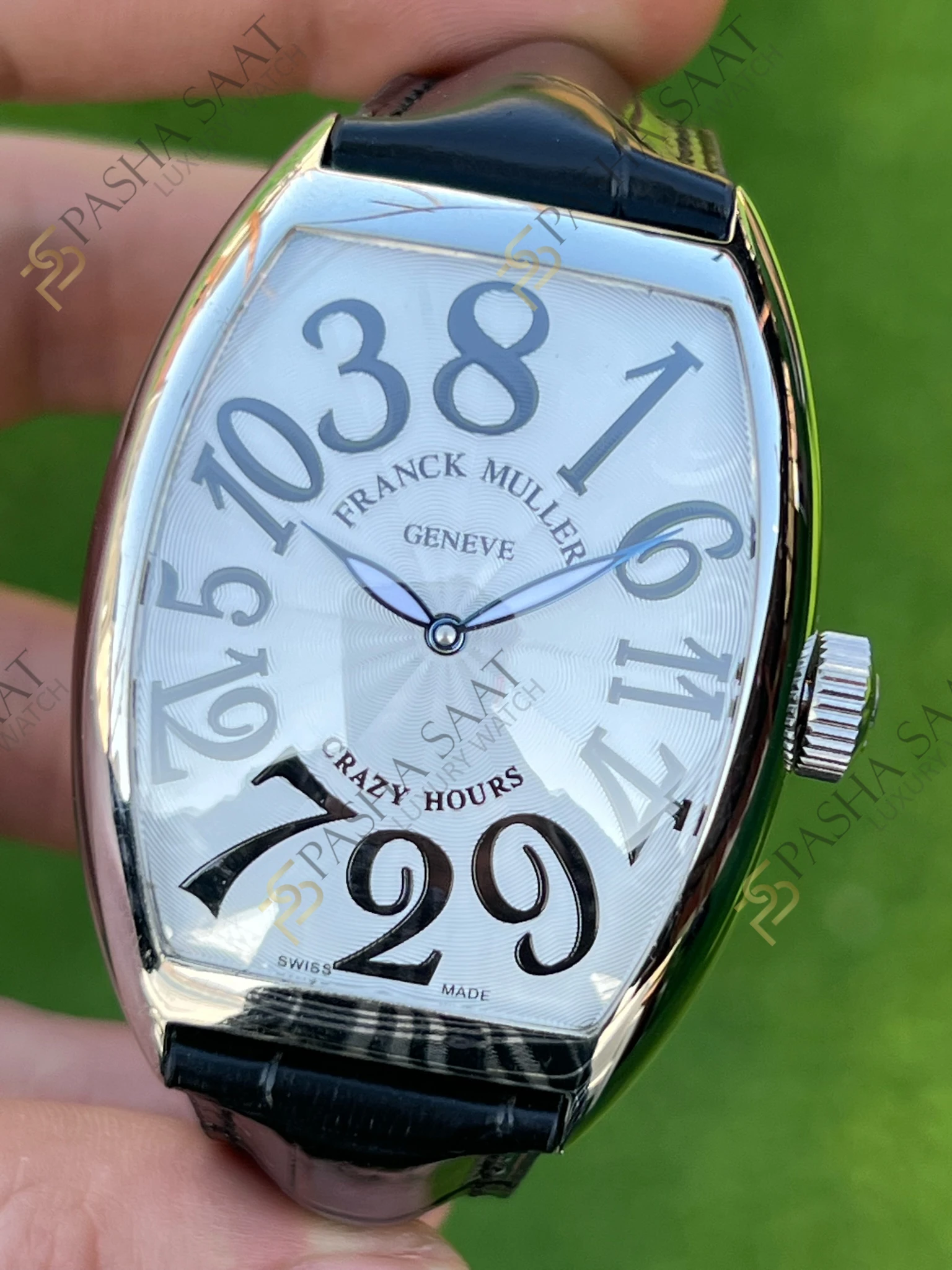 Franck Muller Crazy Hours Beyaz Kadran Deri Kordon Superclone Saat