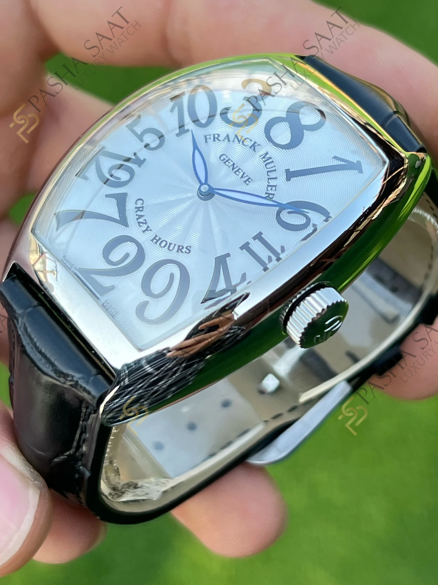 Franck Muller Crazy Hours Beyaz Kadran Deri Kordon Superclone Saat - Görsel 2