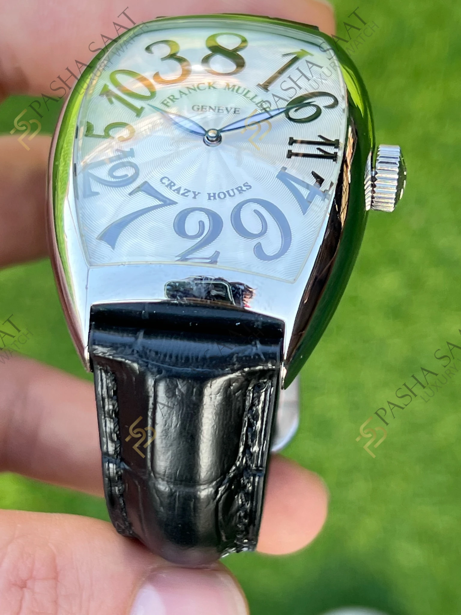 Franck Muller Crazy Hours Beyaz Kadran Deri Kordon Superclone Saat - Görsel 3