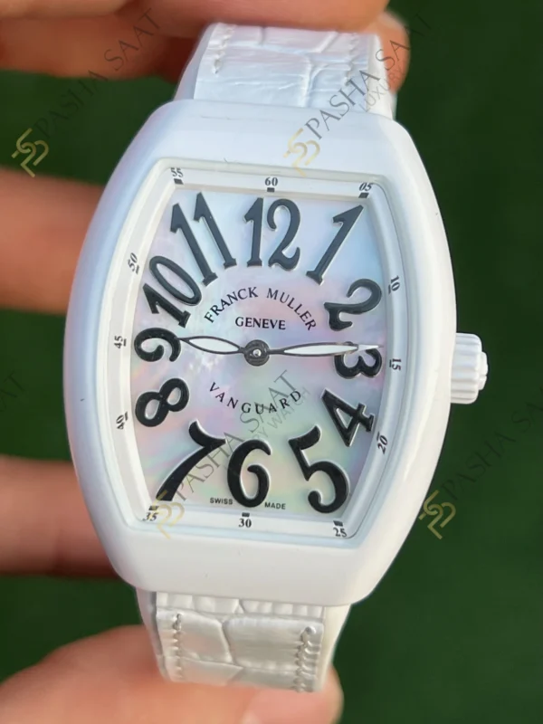 Franck Muller Vanguard Beyaz Seramik Sedef Kadran Kadın Saati