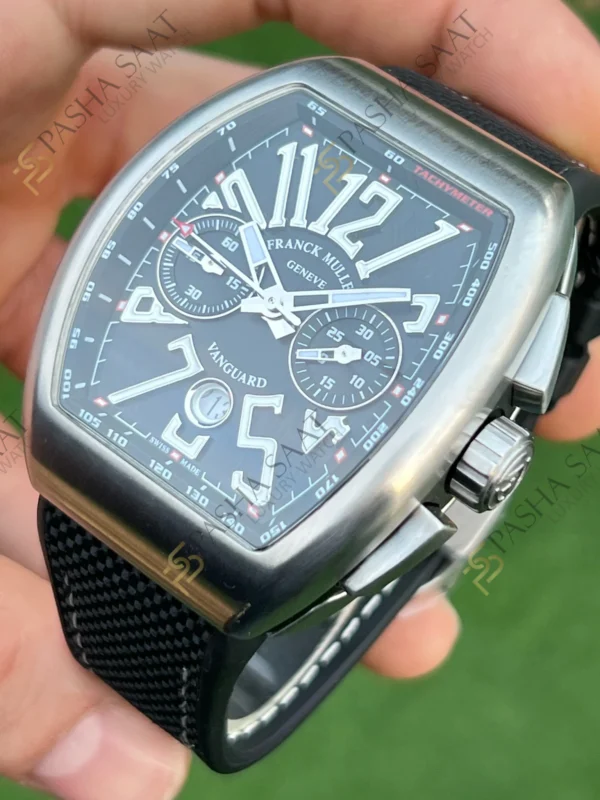 Franck Muller Vanguard Chronograph Siyah V45 Erkek Superclone Saat 2
