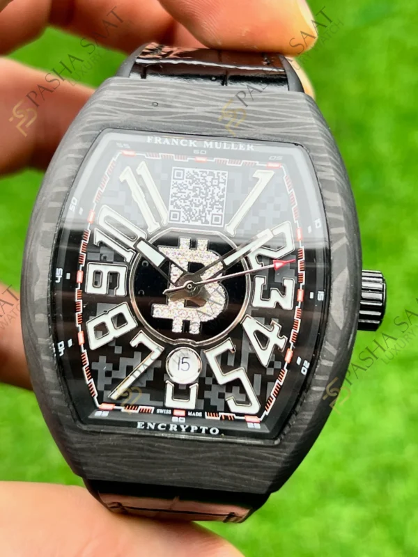 Eta Saat - Pasha Saat Franck Muller Vanguard Karbon Kasa Bitcoin Encrypto Superclone Saat