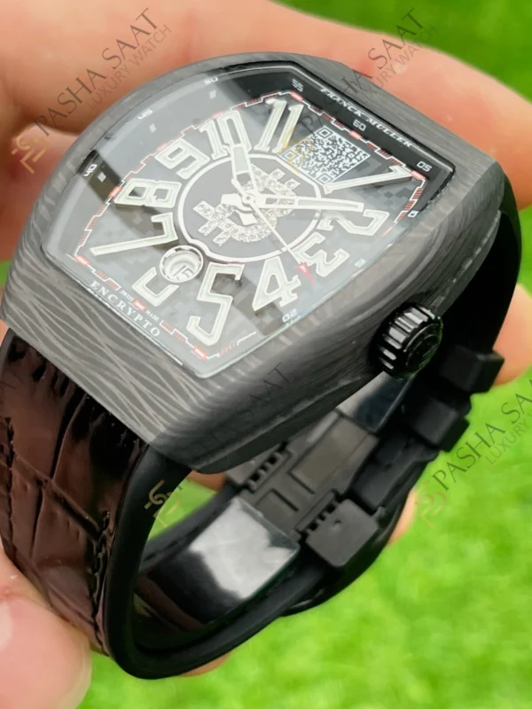 Franck Muller Vanguard Karbon Kasa Bitcoin Encrypto Superclone Saat 2