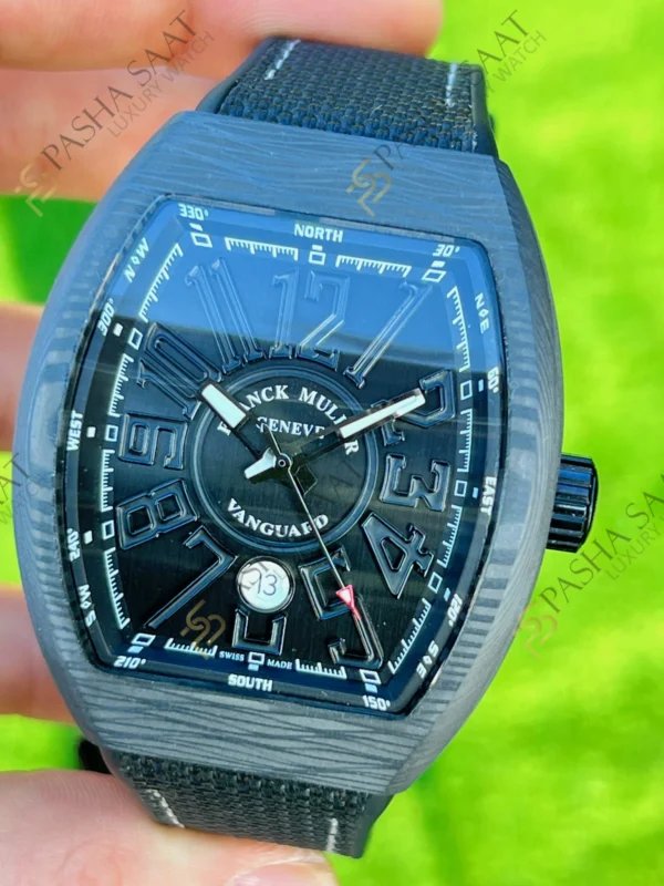 Eta Saat - Pasha Saat Franck Muller Vanguard Karbon Kasa Siyah Kadran Superclone Saat