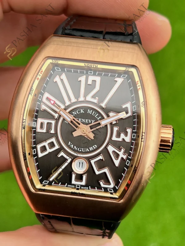 Eta Saat - Pasha Saat Franck Muller Vanguard V45 Rose Gold Gri Kadran Superclone Saat