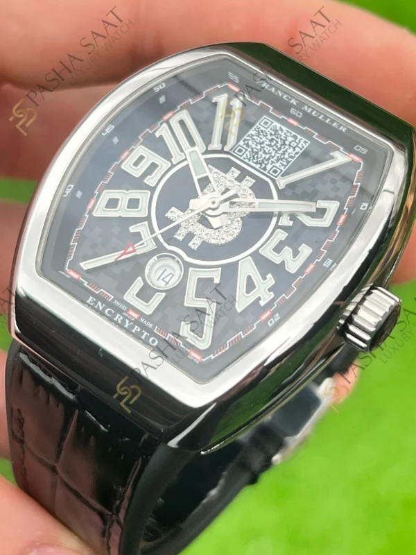 Franck Muller Vanguard V45 elik Kasa Bitcoin Encrypto Superclone Saat 2