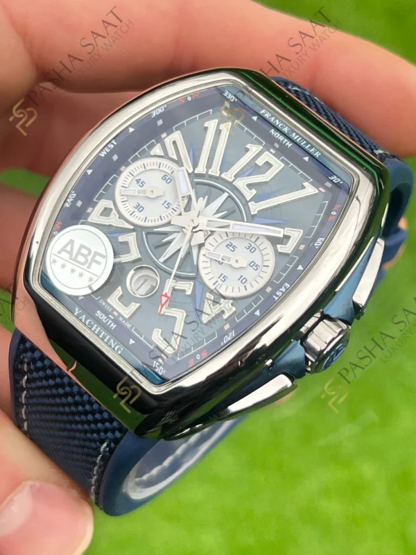Franck Muller Yachting Chronograph V45 Mavi Kordon Superclone Saat 2