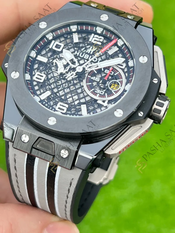Hublot BigBang Unico Ferrari skelet Kadran Super Clone Saat 2