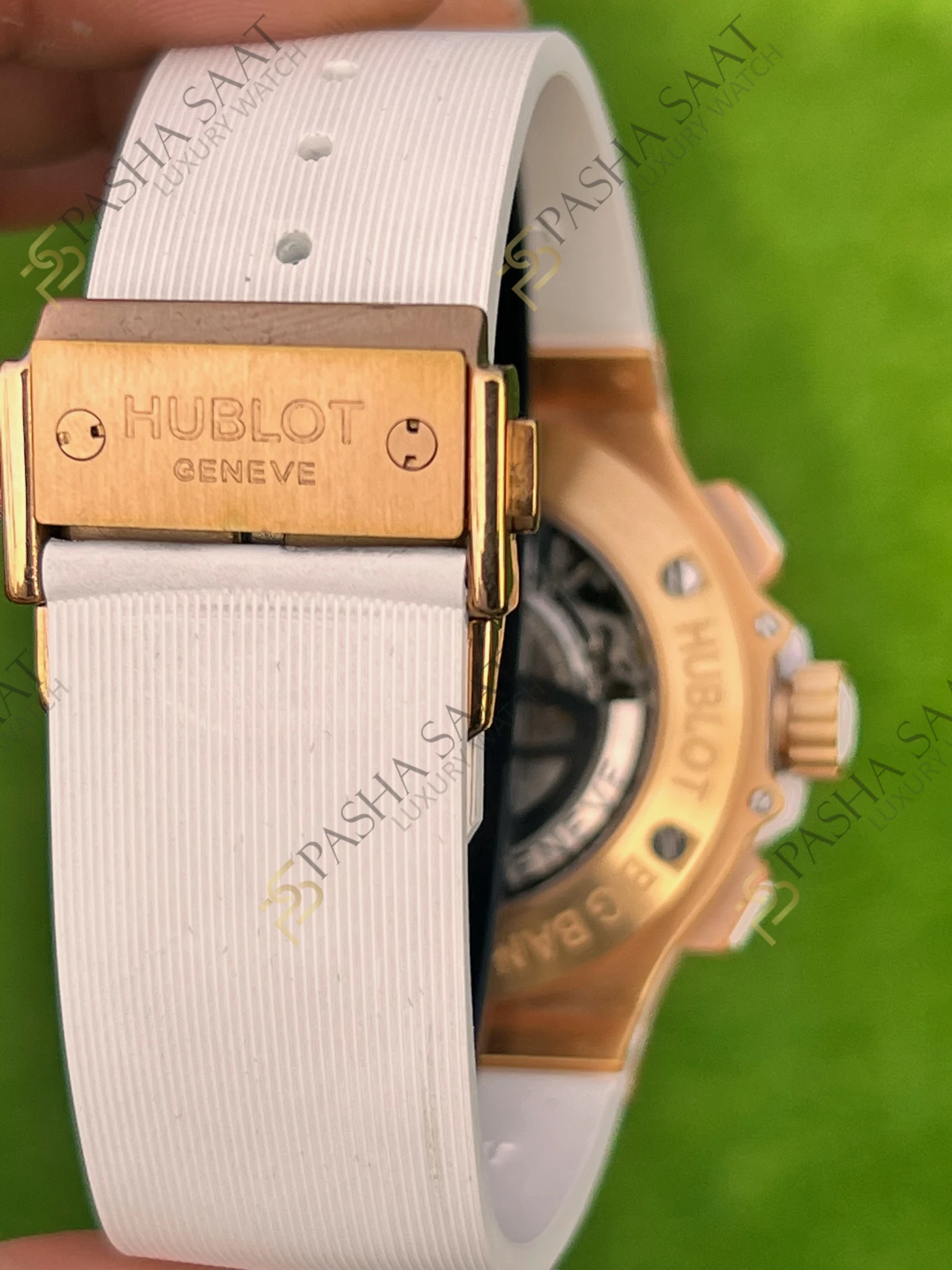 Hublot Big Bang Cronograph Rose Gold Beyaz Kadran Beyaz Kordon Superclone Hublot Big Bang Cronograph Rose Gold Beyaz Kadran Beyaz Kordon Superclone - Görsel 5