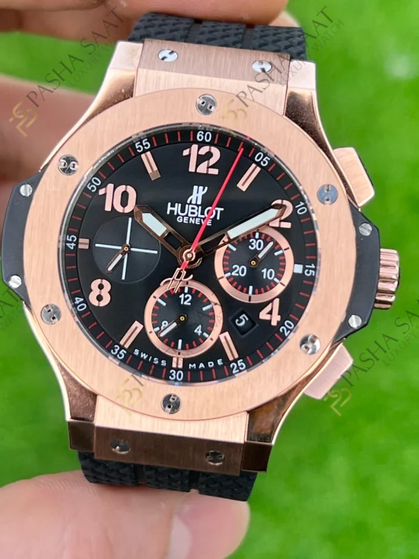 Eta Saat - Pasha Saat Hublot Big Bang Rose Gold Kasa Siyah Kadran Eta Saat
