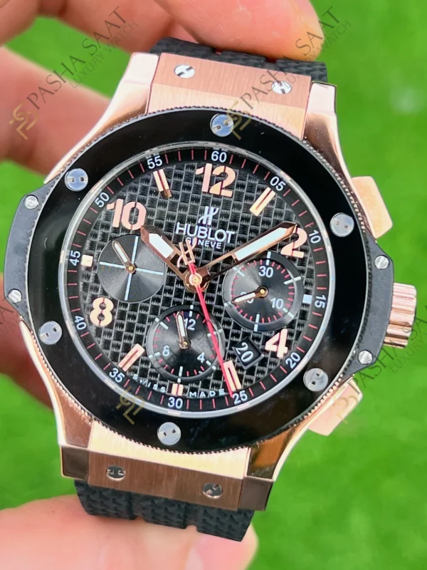Eta Saat - Pasha Saat Hublot Big Bang Rose Kasa Siyah Seramik Bezel Superclone Saat