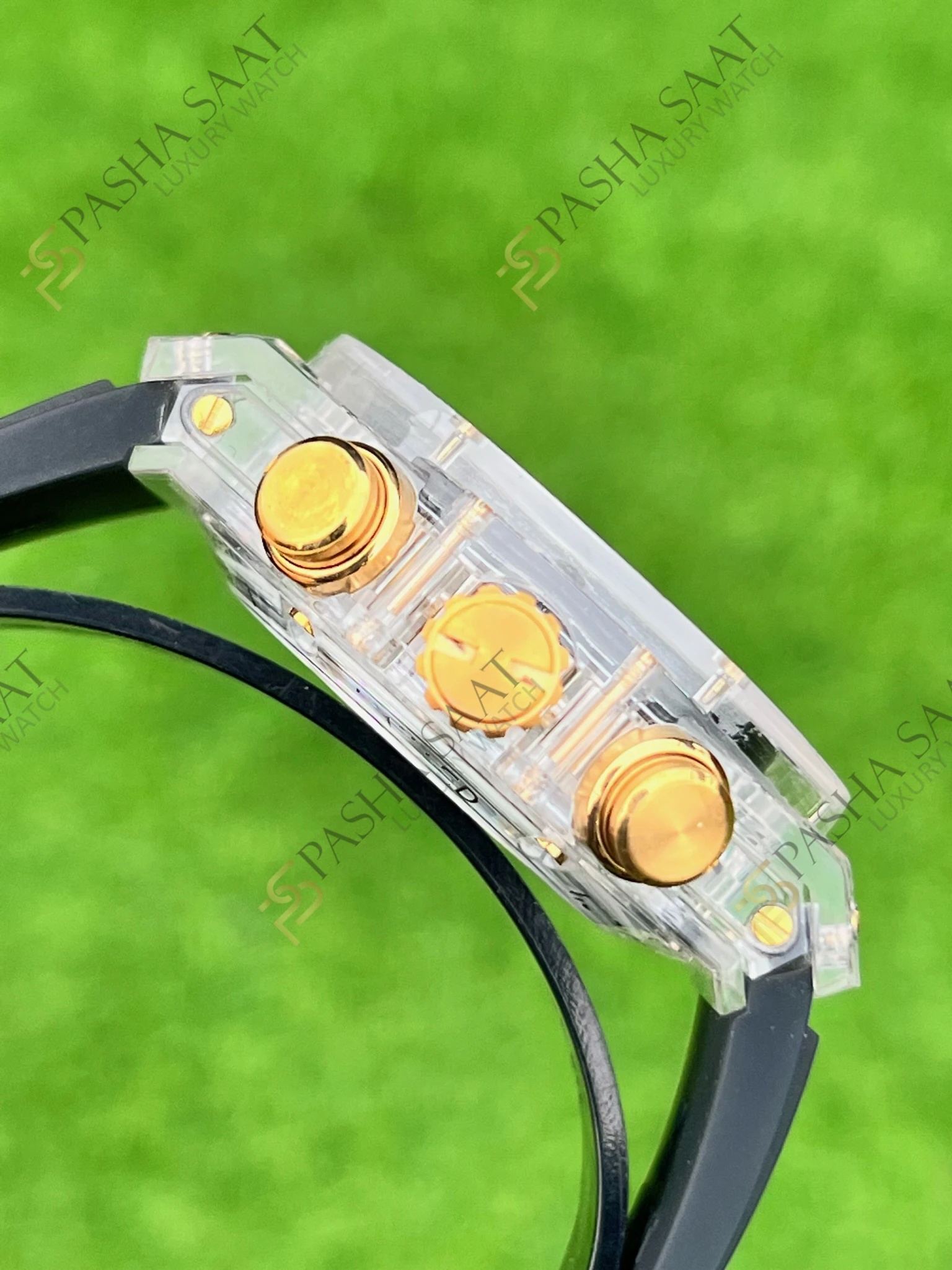 Hublot Big Bang Safir Kasa Siyah Kadran Siyah Silikon Kordon Superclone Saat - Görsel 4