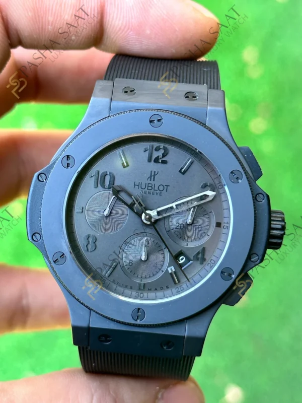 Hublot Big Bang Siyah Kadran Pvd Kasa Kauçuk Kordon Superclone Saat
