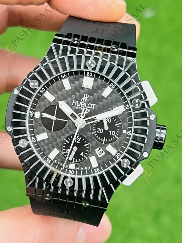 Hublot Big Bang Siyah Seramik Kauçuk Kordon Desenli Kadran Superclone Saat