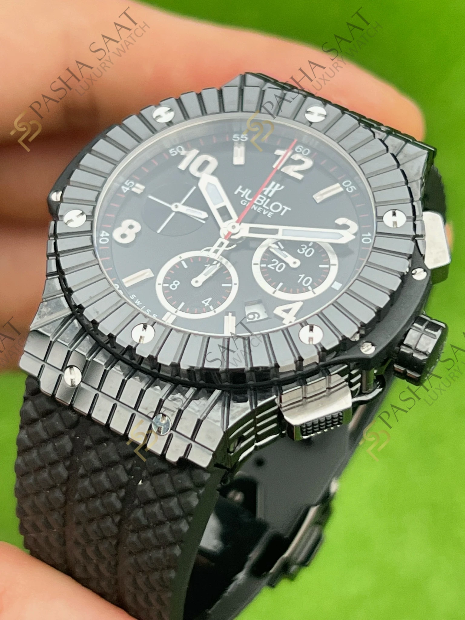 Hublot Big Bang Siyah Seramik Kauçuk Kordon Superclone Saat - Görsel 2