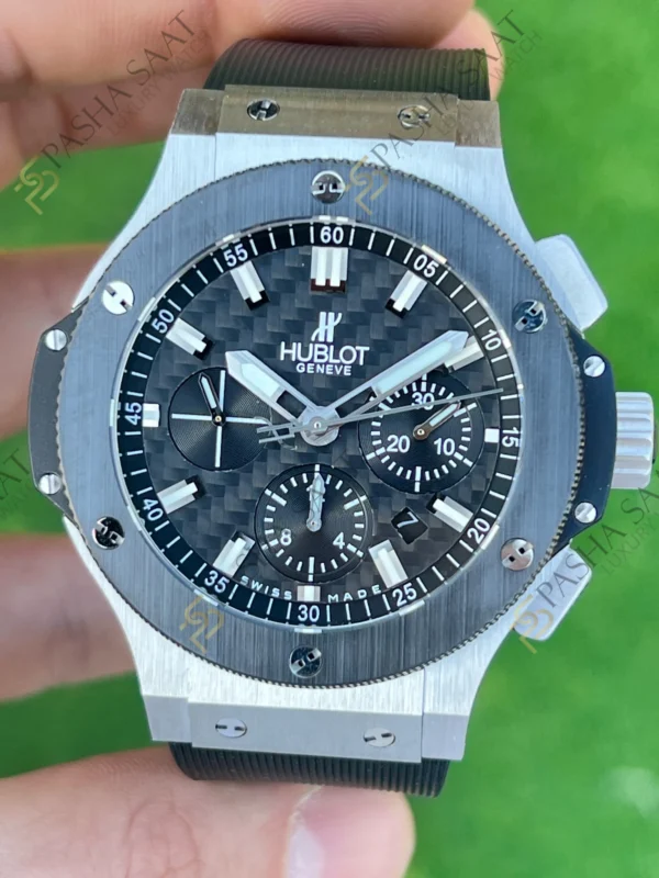 Hublot Big Bang Çelik Kasa Karbon Kadran Superclone Saat