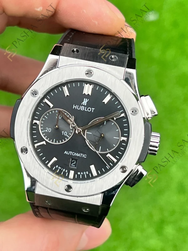 Hublot Classic Fusion Chronograph Çelik Kasa Siyah Kadran Superclone Saat