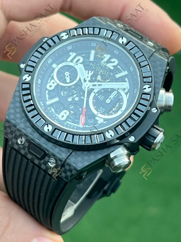 Hublot Unico Karbon Kasa Ta l Bezel Superclone Saat 2