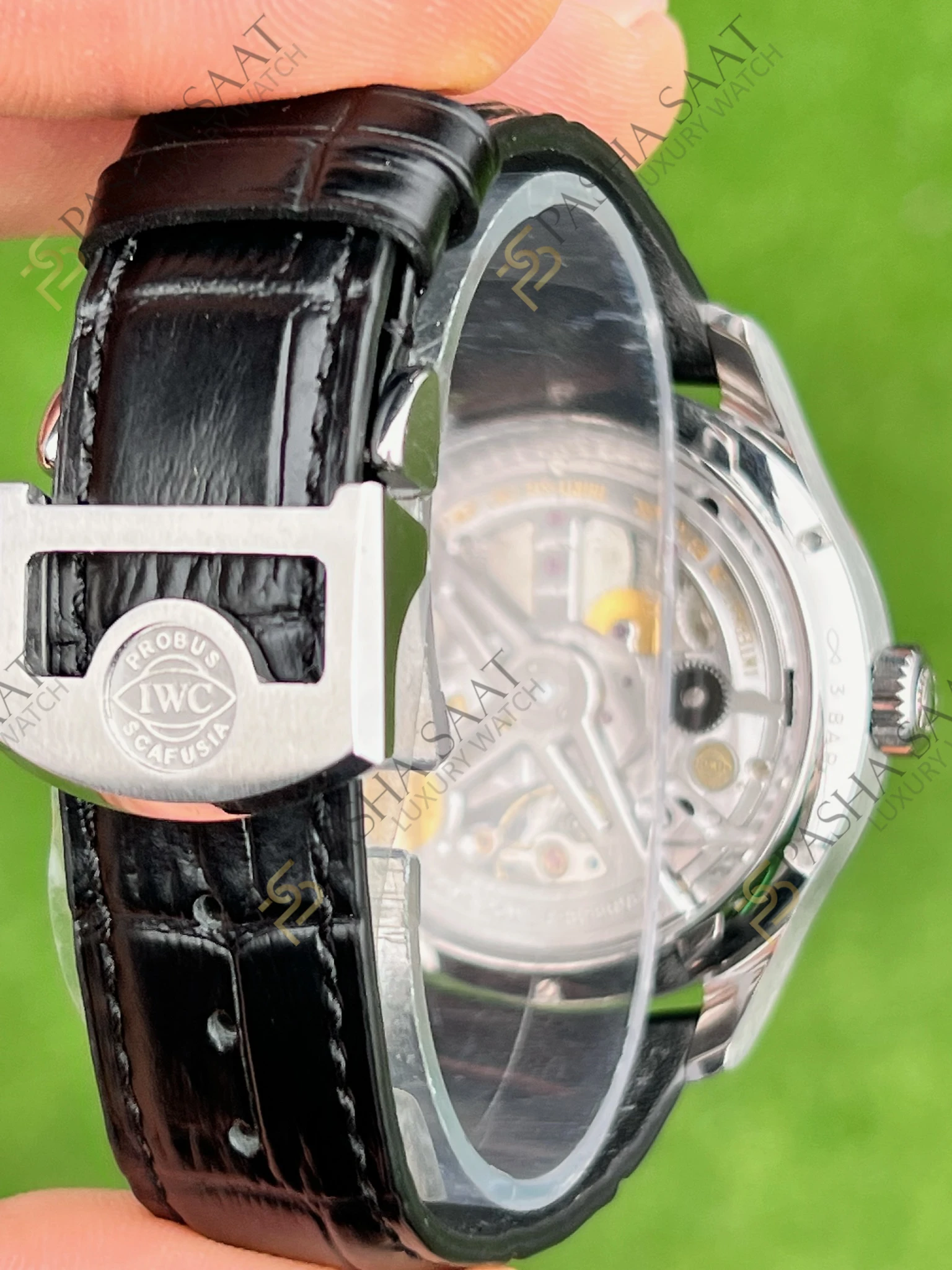IWC Portugieser Annual Calendar Çelik Kasa Beyaz Kadran Superclone Saat - Görsel 5